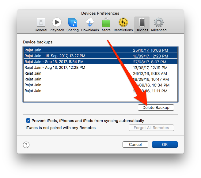 Delete iphone files from pc